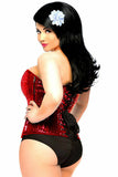 Top Drawer Red Sequin Steel Boned Corset