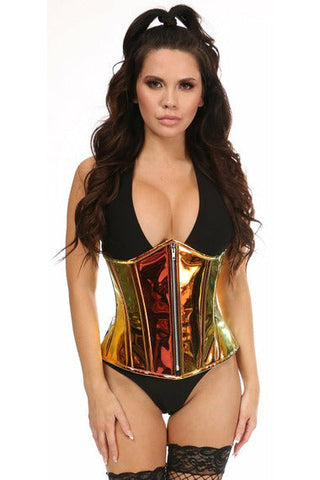 Top Drawer Sunset Holo Steel Boned Underbust Corset