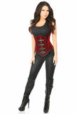 Top Drawer Steel Boned Red Velvet Underbust Corset w/Buckling