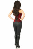 Top Drawer Steel Boned Red Velvet Underbust Corset w/Buckling