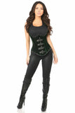 Top Drawer Steel Boned Green Velvet Underbust Corset w/Buckling