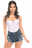 Top Drawer White Satin Steel Boned Corset