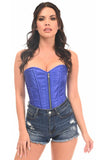 Top Drawer Royal Blue Brocade Steel Boned Corset