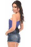 Top Drawer Royal Blue Brocade Steel Boned Corset