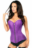 Top Drawer Purple Brocade Steel Boned Corset