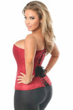 Top Drawer Wine Brocade Steel Boned Corset