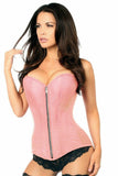 Top Drawer Dusty Rose Brocade Steel Boned Corset - Daisy Corsets